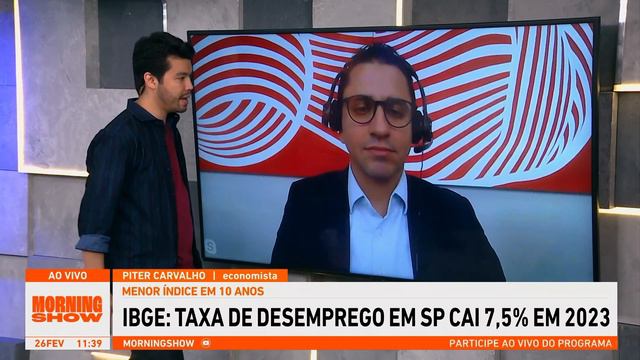 Taxa de desemprego em SP cai 7,5% em 2023; economista analisa смотреть онлайн