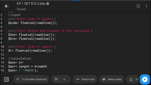 PHP Tutorial: Calculating Area of Circle, Square, and Rectangle | BCA Sem 3 Lab Book Solution смотреть онлайн