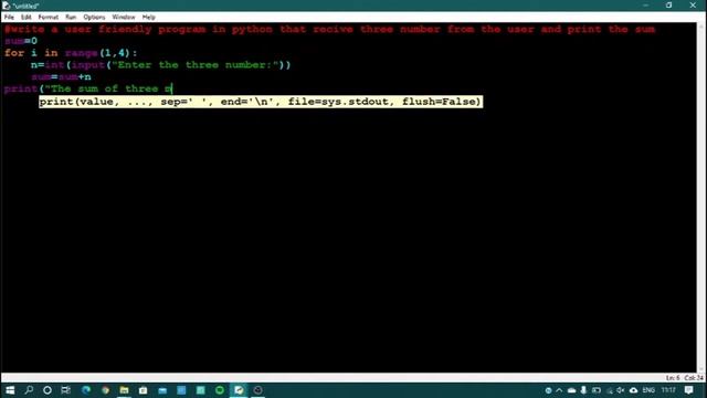 Print the sum of three Number using Python || Python Basic Code1 || By JOSH смотреть онлайн