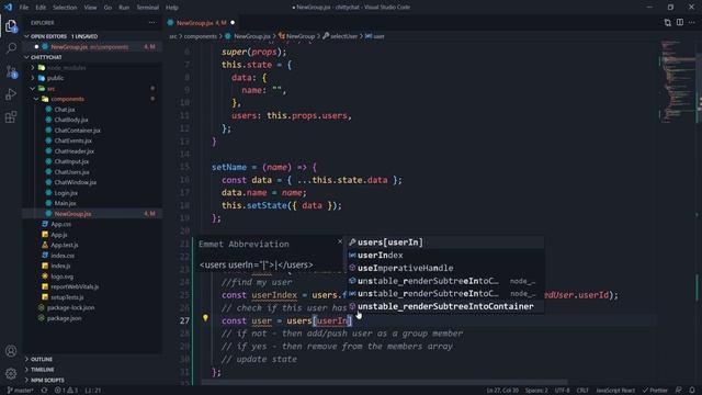 New Group Actions | Group & Private Chat Application Using ReactJS & Socket.io | Part 4 смотреть онлайн