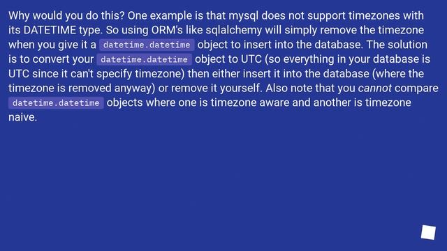 How can I remove a pytz timezone from a datetime object? смотреть онлайн