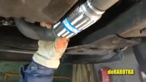 ✅ Замена гофры выхлопной системы на примере Опель Зафира А( Opel Zafira ). doRABOTKA