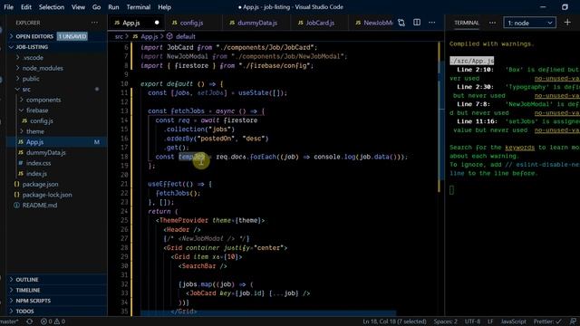 Job Listing App | React js project (Hooks, Material UI, Firebase) - Part 10 смотреть онлайн