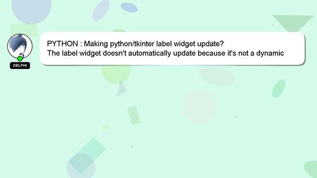 PYTHON : Making python/tkinter label widget update? смотреть онлайн