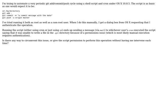 Automated git push attempt does not work - authentication issue смотреть онлайн