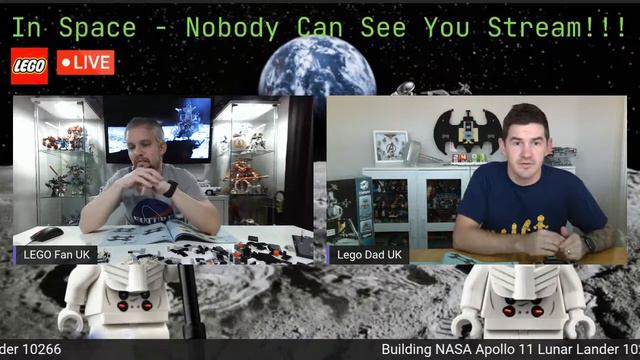 In Space - Nobody Can See You Stream! Building LEGO Apollo Lander (10266) смотреть онлайн