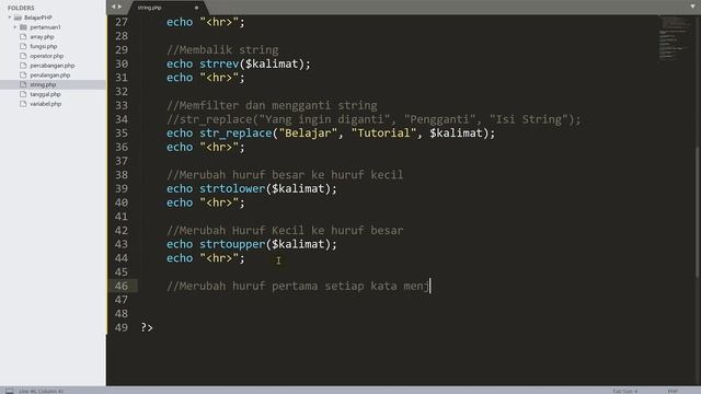 Cara Memanipulasi String pada PHP yang harus dipahami Programmer | #9 - Belajar PHP Dasar смотреть онлайн