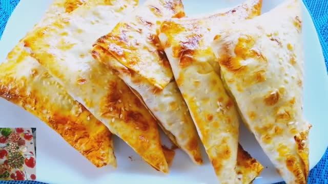 Ленивая самса из лаваша с хрустящей корочкой смотреть онлайн