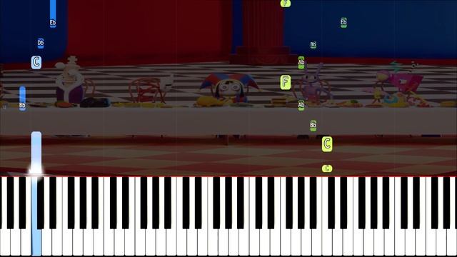 The Amazing Digital Circus ENDING - Pomni's Theme - EASY Piano Tutorial смотреть онлайн