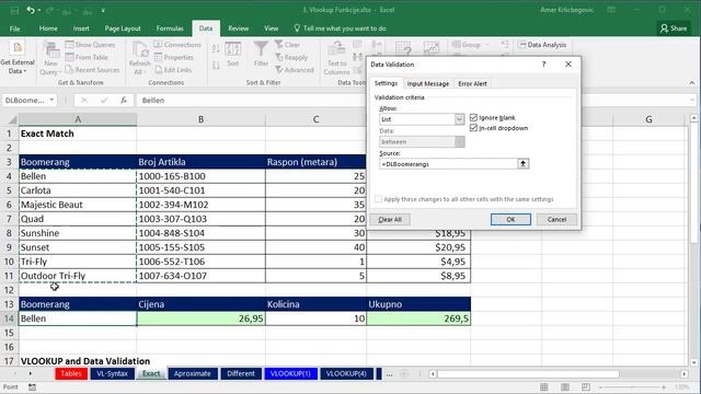 Vlookup Excel funkcije prvi dio смотреть онлайн