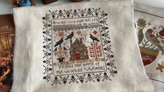 17. Осенняя вышивка. Plum Street Samplers, Kathy Barrick, Mirabilia, Blackbird Designs.