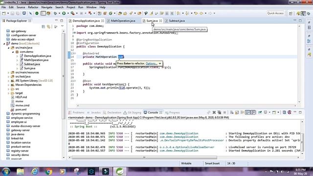 Dependency injection in spring | Autowiring смотреть онлайн