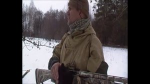 Коллиматорный прицел для дробового ружья  на охоте.