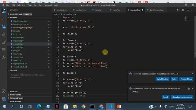 Learn Python - File handling free Python part 4 смотреть онлайн