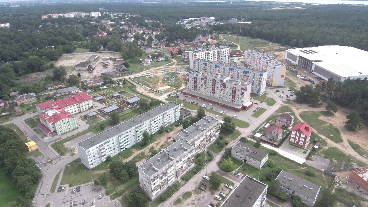Аэросъемка пос. Космодемьянского 08.18 , Ул. Алданская,Ул. Лужская, Калининград смотреть онлайн