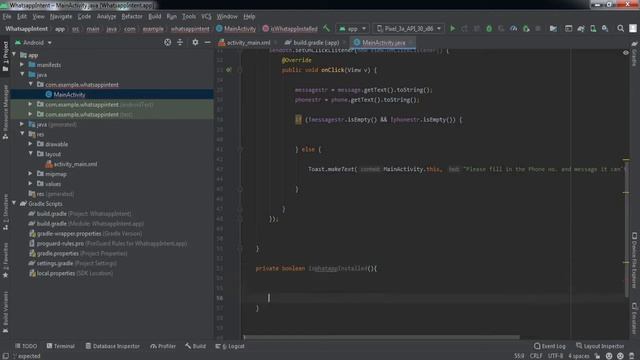 Send WhatsApp Message From Android App || WhatsApp Intent || Android Studio Tutorial смотреть онлайн