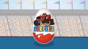 Открываем Киндер Сюрпризы Вспыш и Чудо-машинки - Монстр-траки Животные - Мультик про машинки