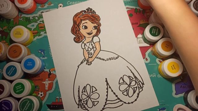 Рисуем принцессу Софию из София Прекрасная / draw princesses Sofia смотреть онлайн