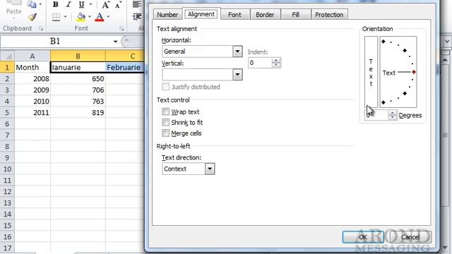 Using Excel 2010 - Rotate Text Within a Cell смотреть онлайн
