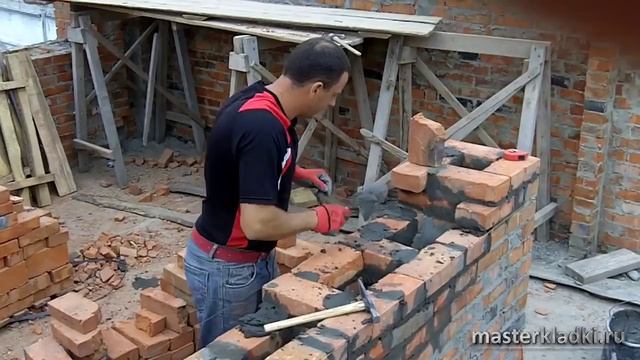 Кирпичная кладка дымовых и вентиляционных каналов - [© masterkladki] смотреть онлайн