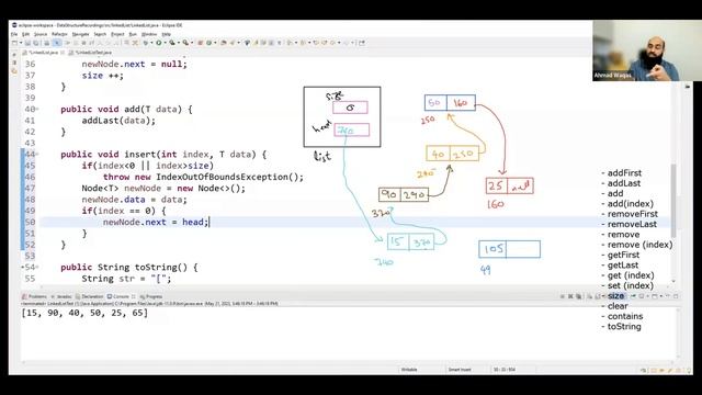 Linked List Implementation in Java смотреть онлайн