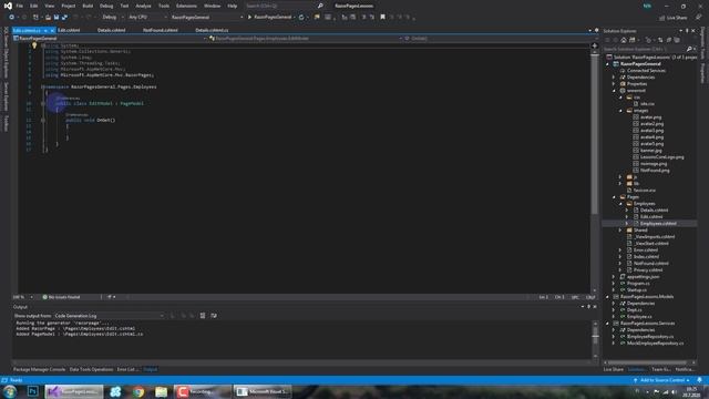 Разработка C# - Урок 6 Core Razor Pages (.NET Core 3.1) | Страница 404, null и редактор данных смотреть онлайн