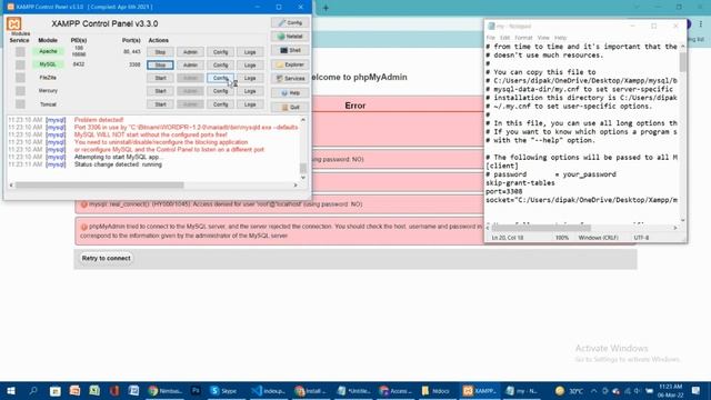 [Solved] XAMPP : My SQL PhpMyAdmin Access Denied Error смотреть онлайн