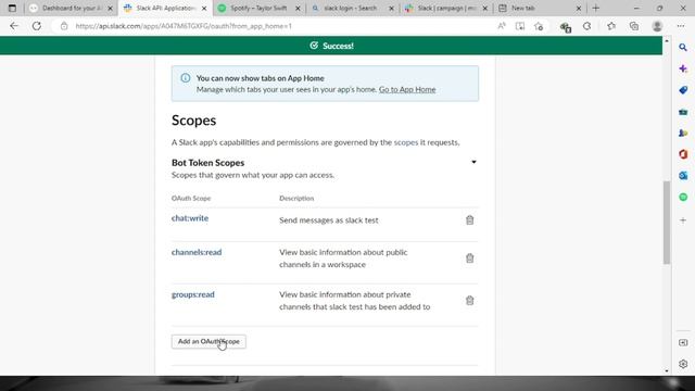 Slack Bot OAuth Access Token смотреть онлайн