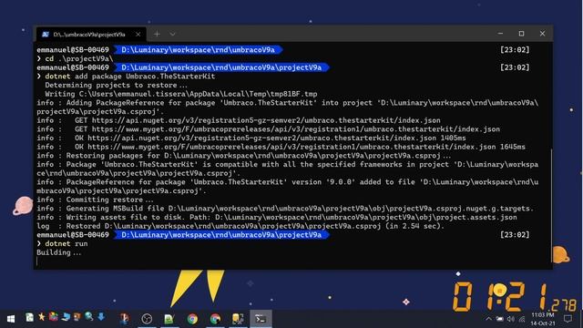 A timed Umbraco v9 install смотреть онлайн