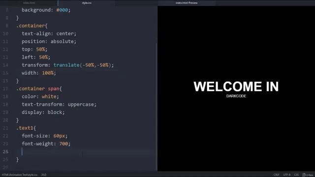 Простая Анимация Текста с Помощью HTML и CSS | HTML & CSS смотреть онлайн