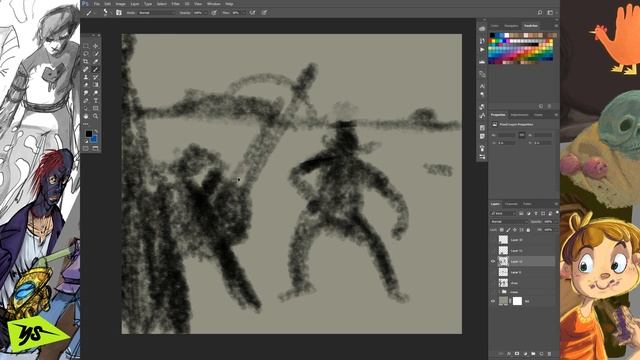 How to Draw Thumbnail Sketches - High Noon Gunslinger Layouts | How To Draw Stuff смотреть онлайн