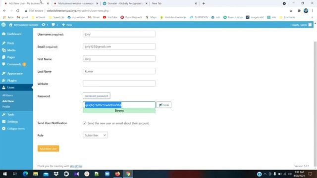 How to Add a New User and Edit User Profile in Wordpress смотреть онлайн