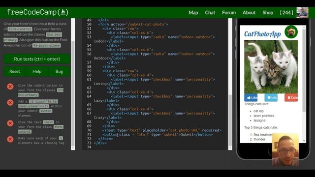 Style Text Inputs as Form Controls, freeCodeCamp Bootstrap Review, lesson 17 смотреть онлайн