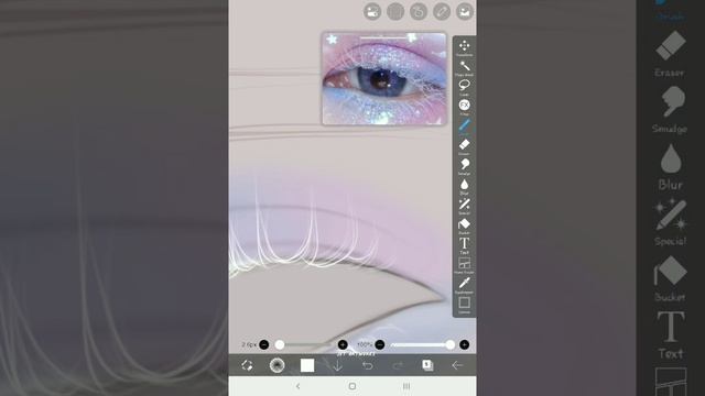 Drawing fancy eyes 2 | Ibis Paint X painting process смотреть онлайн