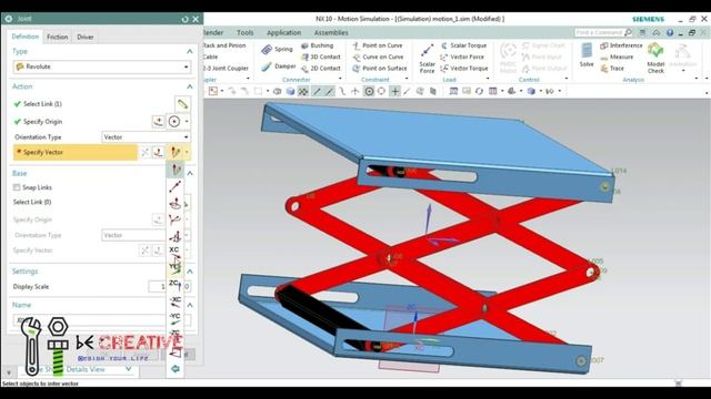 SIEMENS NX Animation | Scissor Lift Animation in SIEMENS NX | Scissor lift Mechanism | NX Tutorial смотреть онлайн