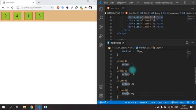 HTML & CSS & JS | №11 - Flexbox. flex-wrap, order CSS қасиеттері | Сайт жасау смотреть онлайн