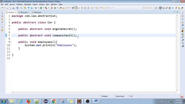 Java Crash course | 10 | Java ABSTRACTION Explained | Tamil | Java for Automation смотреть онлайн