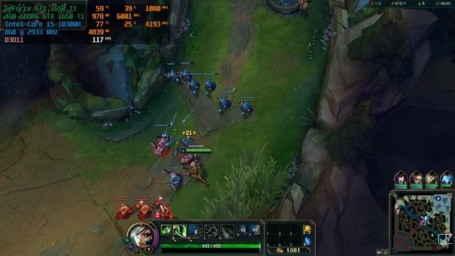 League of Legends - GTX 1650 Ti i5 10300H смотреть онлайн