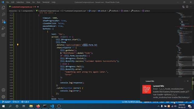 14. Laravel Vue js Data Delete смотреть онлайн