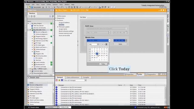 29: How to Set the Time & Date in the CPU Online from TIA Portal смотреть онлайн