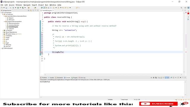 How to reverse a string using with & without reverse method | Automation testing interview question смотреть онлайн