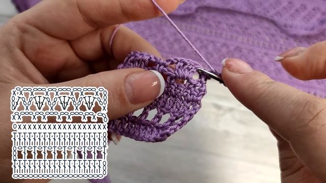 Детский топ «Сирень» крючком (часть 1) ? Girls crochet top «Lilac» free pattern смотреть онлайн