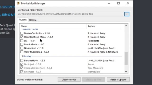 How To Install Mods On Gorilla Tag FREE!!! 2023 (OCULUS PC APP) PLAY ON YOUR MAIN ACCOUNT смотреть онлайн