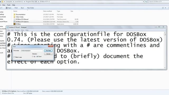 How to increase the size of dosbox window, change the size, screen resize, resolution, font size смотреть онлайн