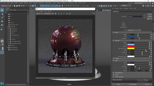 Arnold for Maya | Understanding Car Paint shader | Tutorial #107 смотреть онлайн