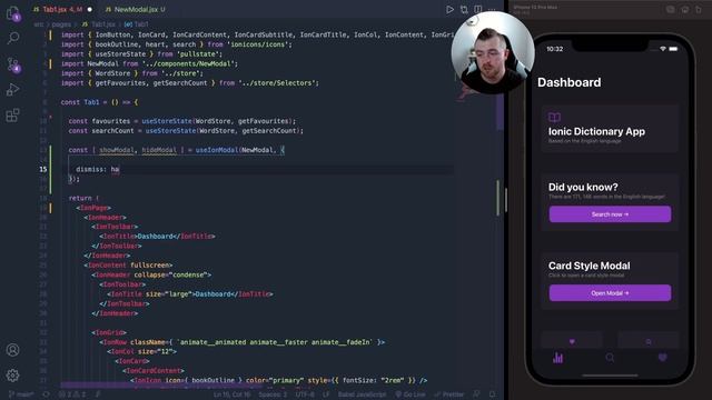 How to create a swipeable card style modal with Ionic Framework and React смотреть онлайн