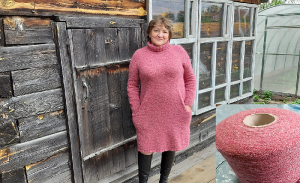 Платье-туника с внутренними карманами. Реглан сверху, без единого шва. Заключительная часть.