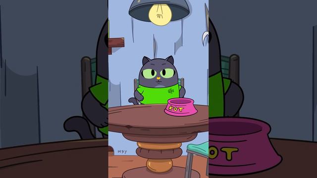 Ну и где сасистьки? #котик #анимация #еда #сосиски смотреть онлайн