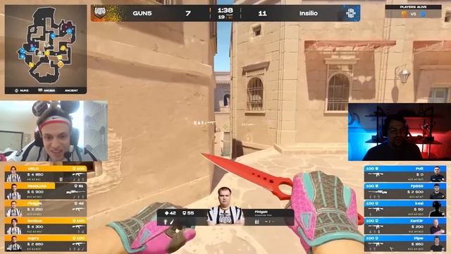 КОМАНДА БУСТЕРА ИГРАЕТ ПЕРВЫЙ HLTV МАТЧ / GUN5 Vs INSILIO КАРТА 2 / BUSTER ROFLS