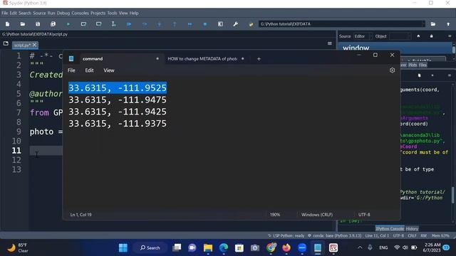 Python Coding | How to change/Add Metadata to EXIF data of image | Add geog tages in image Metadat смотреть онлайн